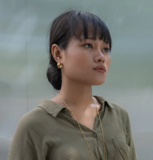 I Am Brave Mini Hoop Earrings