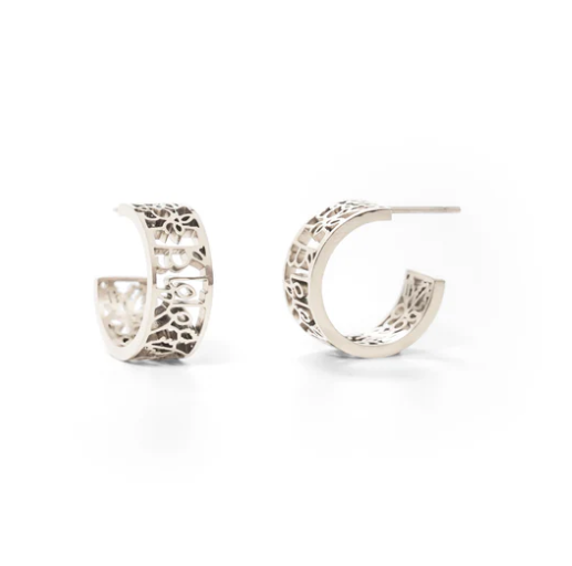 I Am Brave Mini Hoop Earrings