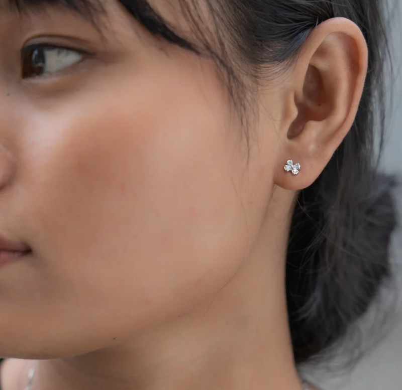 Mustard Flower Post Earrings