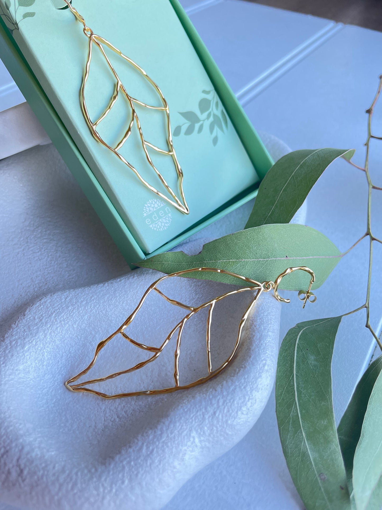 Leaf of Learning Earrings - Gold