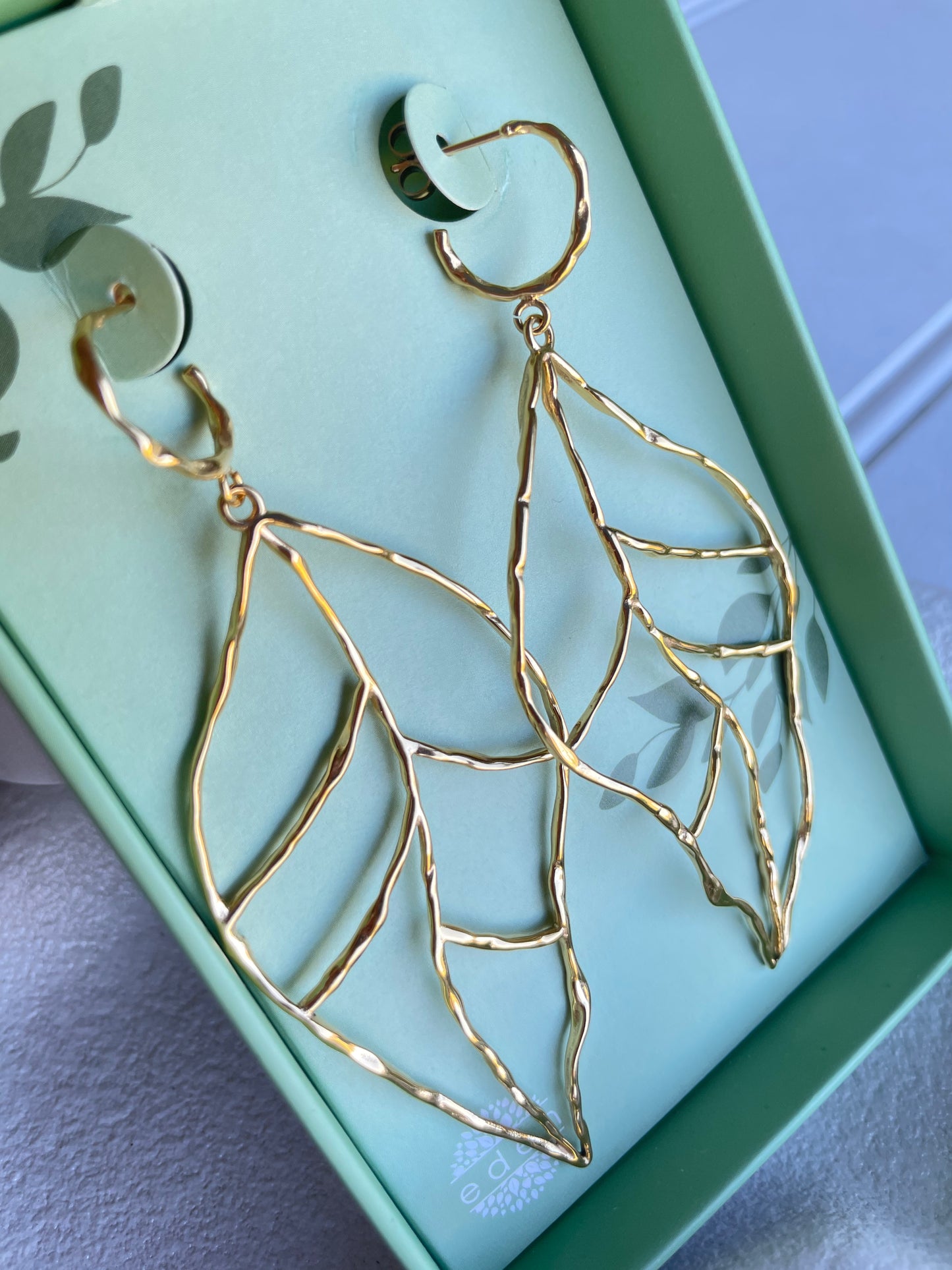 Leaf of Learning Earrings - Gold