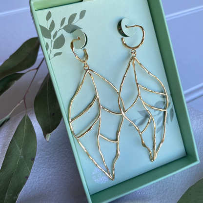 Leaf of Learning Earrings - Gold