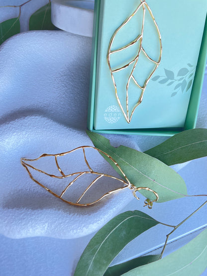 Leaf of Learning Earrings - Gold
