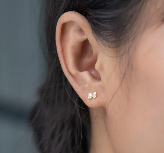 Mustard Flower Post Earrings