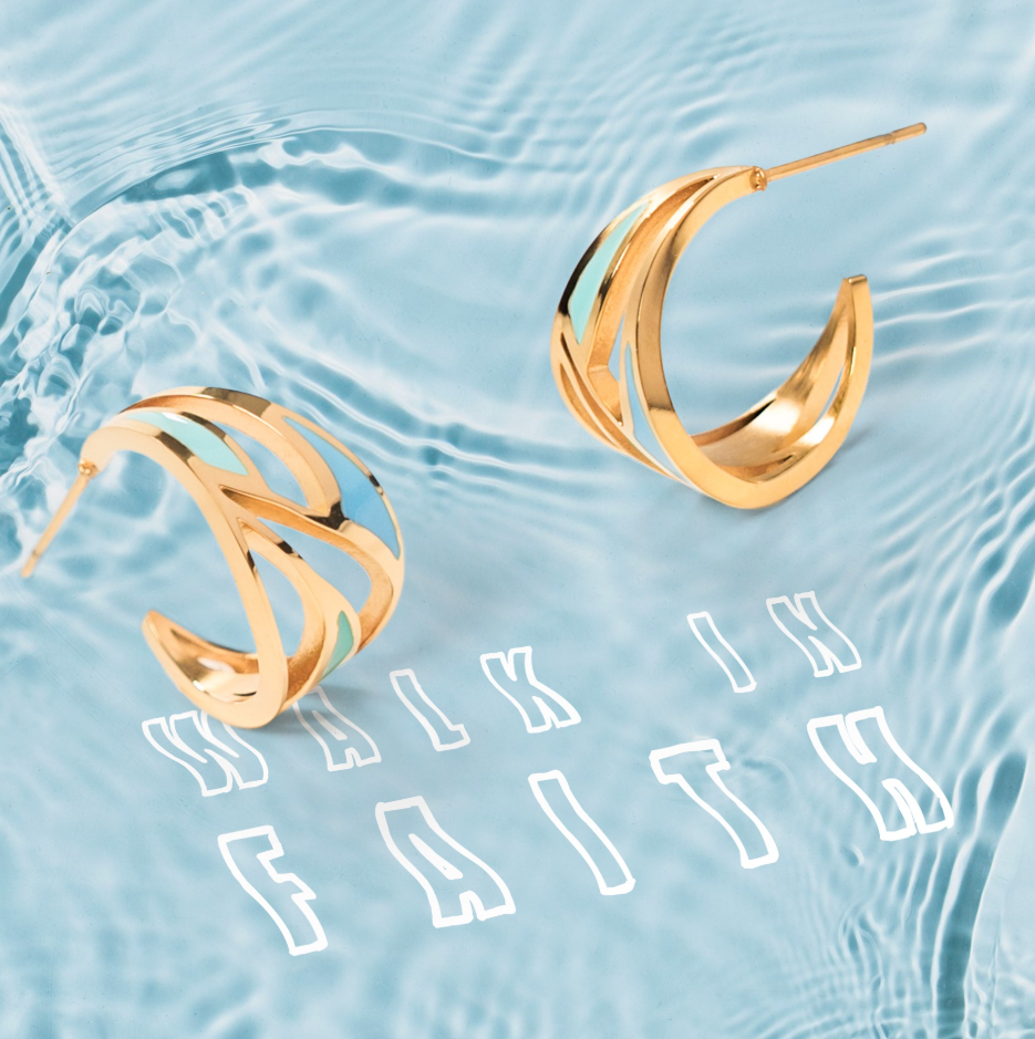 Walk on Water Mini Hoop Earrings
