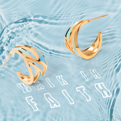 Walk on Water Mini Hoop Earrings